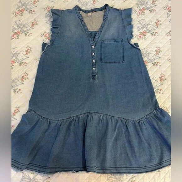 Pilcro Flounced Tunic Dress size Large Anthropologie - Picture 2 of 10